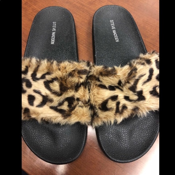 steve madden cheetah slides